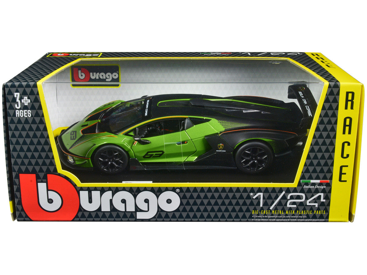 Lamborghini Essenza SCV12 1/24 Diecast Model Car Green Black-0