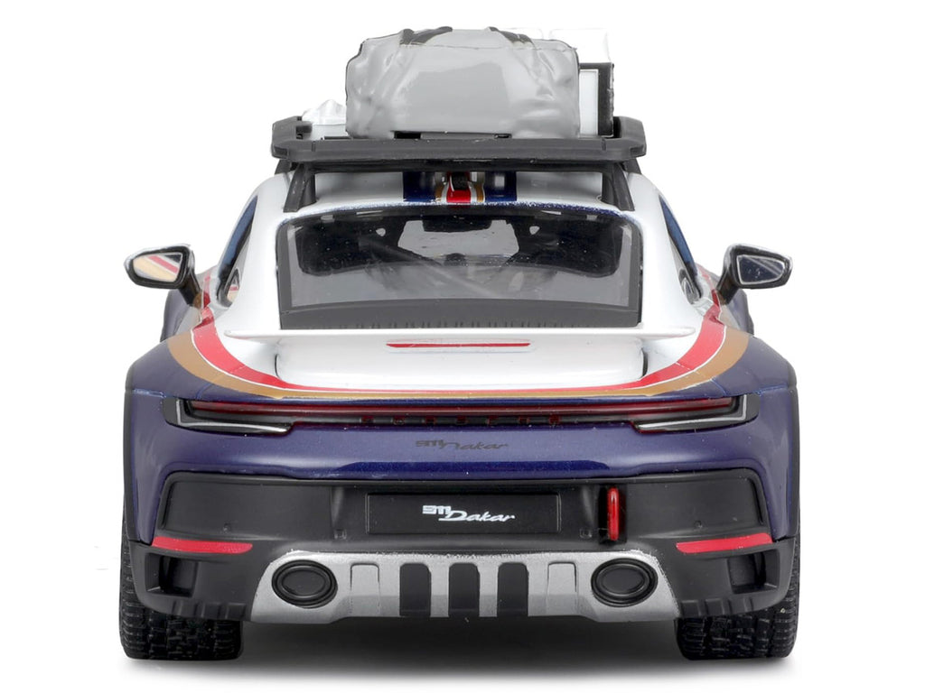 Porsche 911 Dakar #953 1/24 Diecast Model Car by Bburago Blue White Stripes-2
