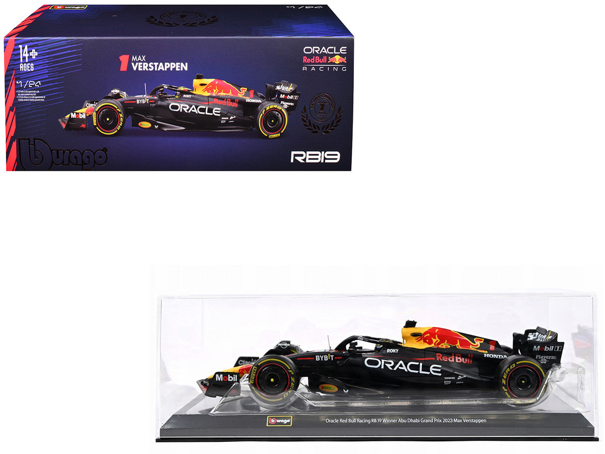 Red Bull Racing RB19 Max Verstappen 2023 F1 Champion 1/24 Diecast Model with Display Case-2