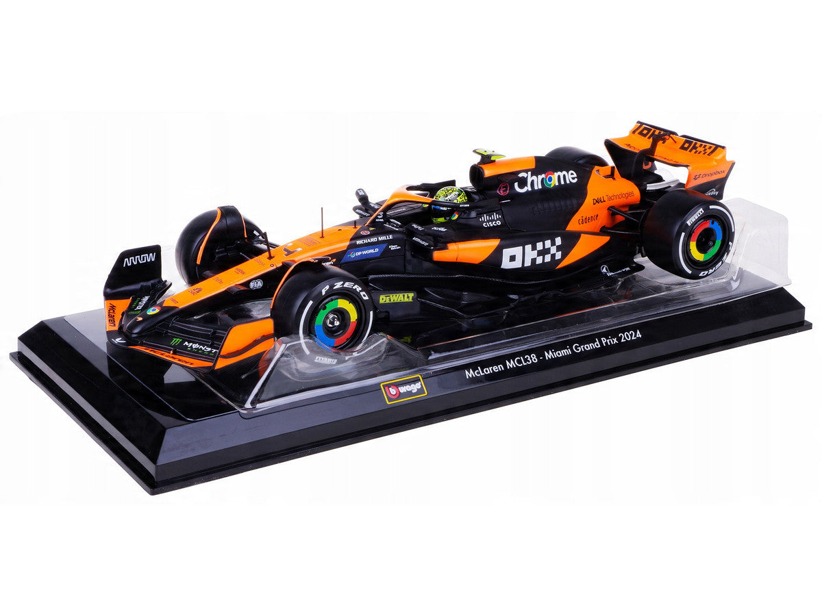 McLaren MCL38 Lando Norris Miami GP 2024 1/24 Diecast Model Car-2