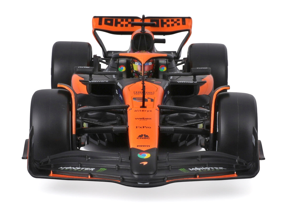 McLaren MCL38 #81 Oscar Piastri 1/24 F1 Diecast Model Miami GP 2024 Display Case-2