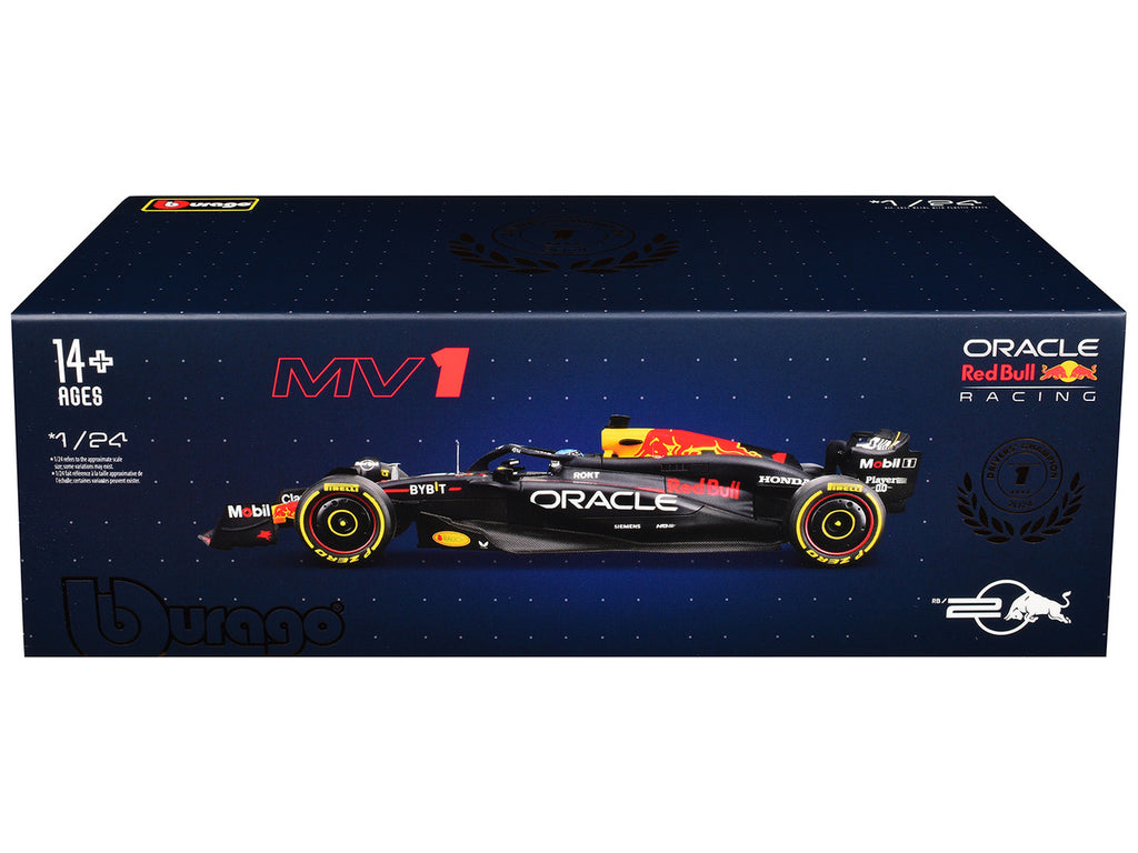 Red Bull Racing RB20 Max Verstappen 2024 F1 Champion 1/24 Diecast Model Car with Display Case by Bburago-1
