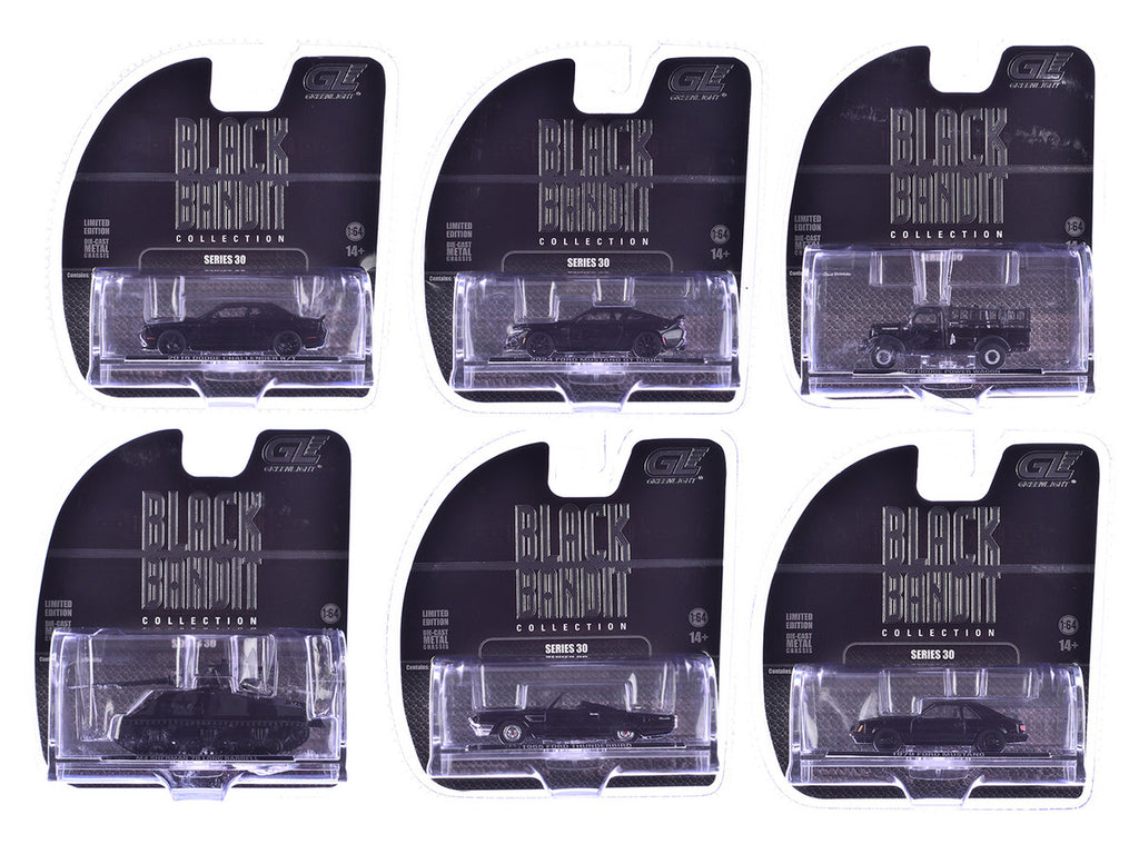 "Black Bandit" 6 piece Set Series 30 1/64 Diecast Model Cars by Greenlight-0