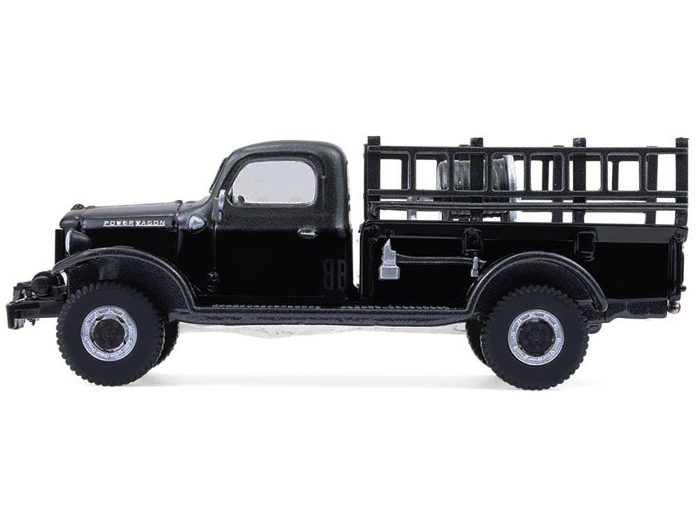 1946 Dodge Power Wagon Fire Truck Black "Black Bandit" Series 30 1/64 Diecast Model Car by Greenlight-1