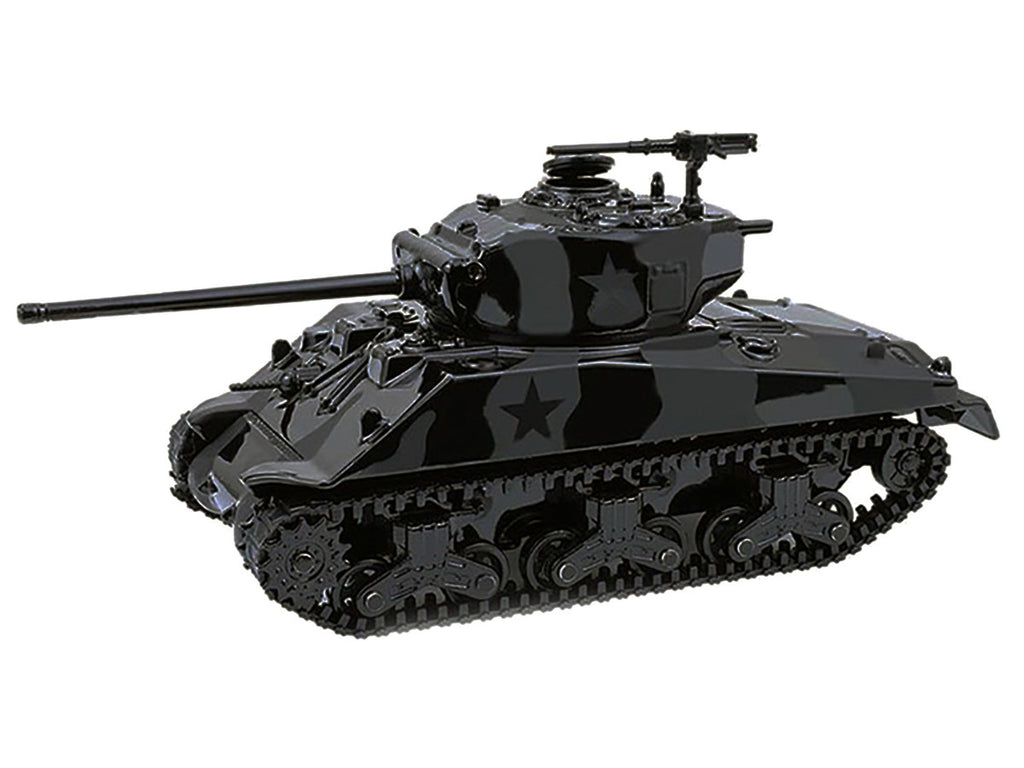 M4 Sherman 76 Long Barrell Tank Black Camouflage "Black Bandit" Series 30 1/64 Diecast Model Car by Greenlight-0