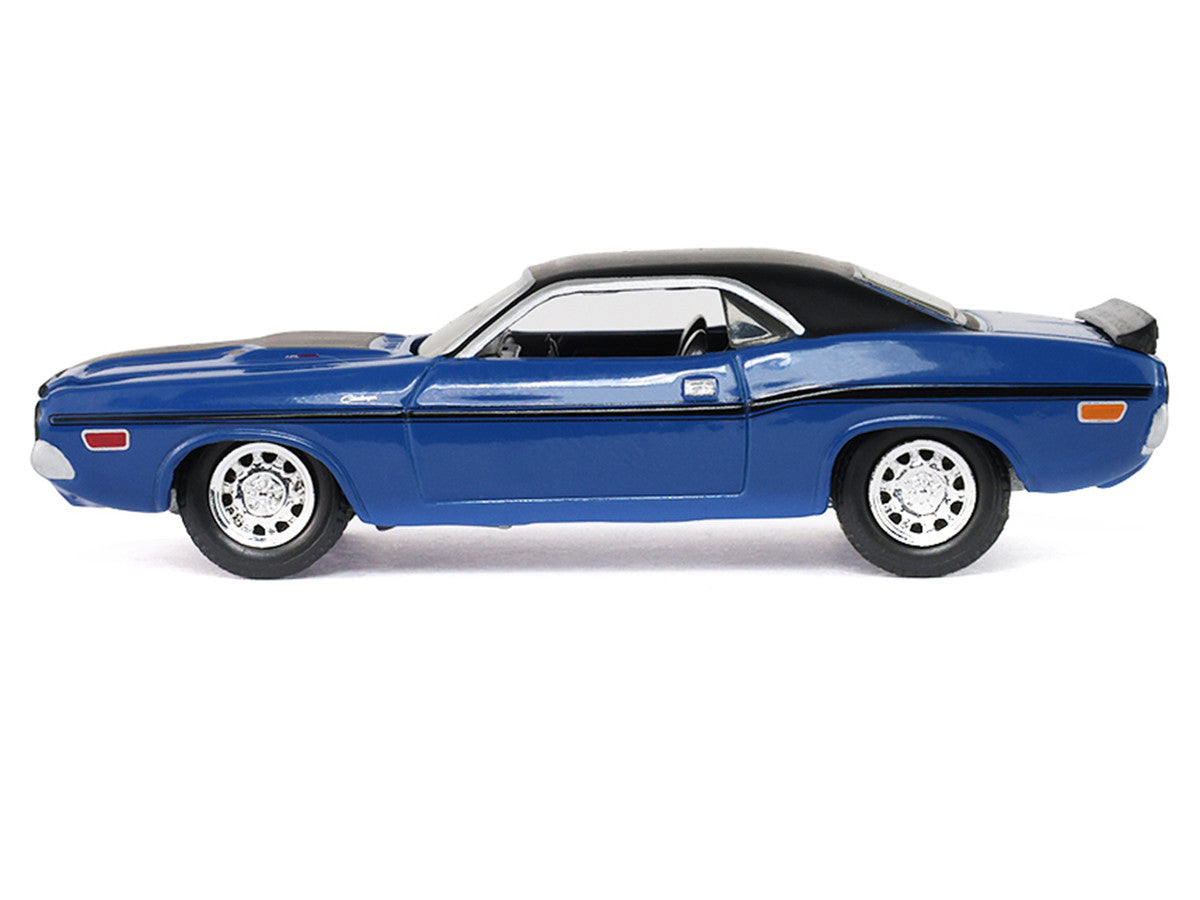 1970 Dodge Challenger Blue with Black Top "America 250 Edition" "Anniversary Collection" Series 18 1/64 Diecast Model Car by Greenlight-0