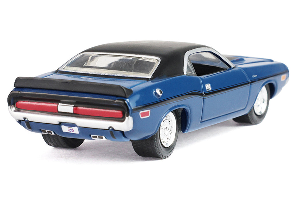 1970 Dodge Challenger Blue with Black Top "America 250 Edition" "Anniversary Collection" Series 18 1/64 Diecast Model Car by Greenlight-1