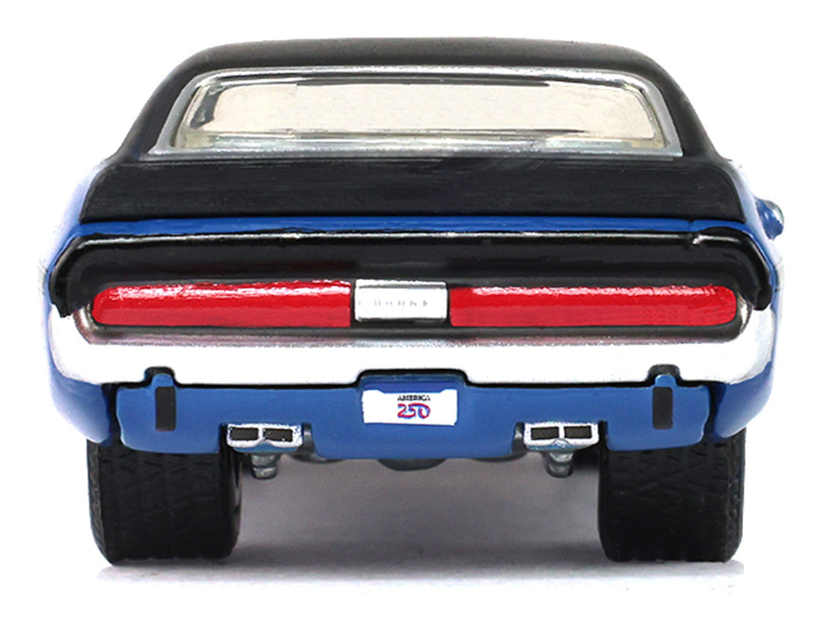 1970 Dodge Challenger Blue with Black Top "America 250 Edition" "Anniversary Collection" Series 18 1/64 Diecast Model Car by Greenlight-3