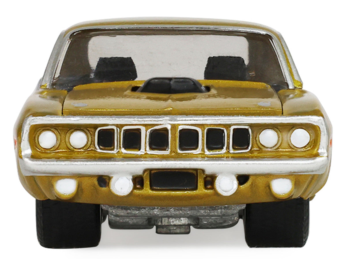1971 Plymouth Hemi ‘Cuda Gold Metallic with Black Accents "America 250 Edition" "Anniversary Collection" Series 18 1/64 Diecast Model Car by Greenlight-4