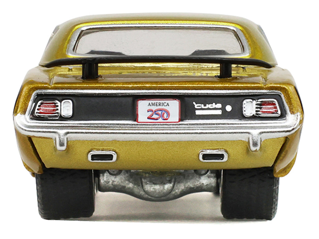 1971 Plymouth Hemi ‘Cuda Gold Metallic with Black Accents "America 250 Edition" "Anniversary Collection" Series 18 1/64 Diecast Model Car by Greenlight-3