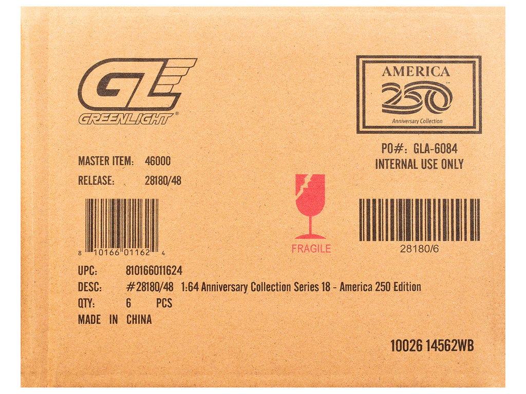 "Anniversary Collection" Series 18 Set of 6 pieces "America 250 Edition" 1/64 Diecast Model Cars by Greenlight-2