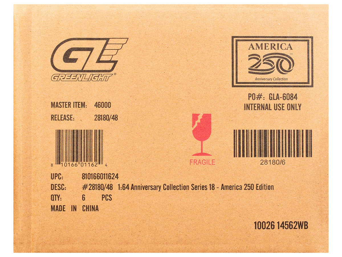 "Anniversary Collection" Series 18 Set of 6 pieces "America 250 Edition" 1/64 Diecast Model Cars by Greenlight-2