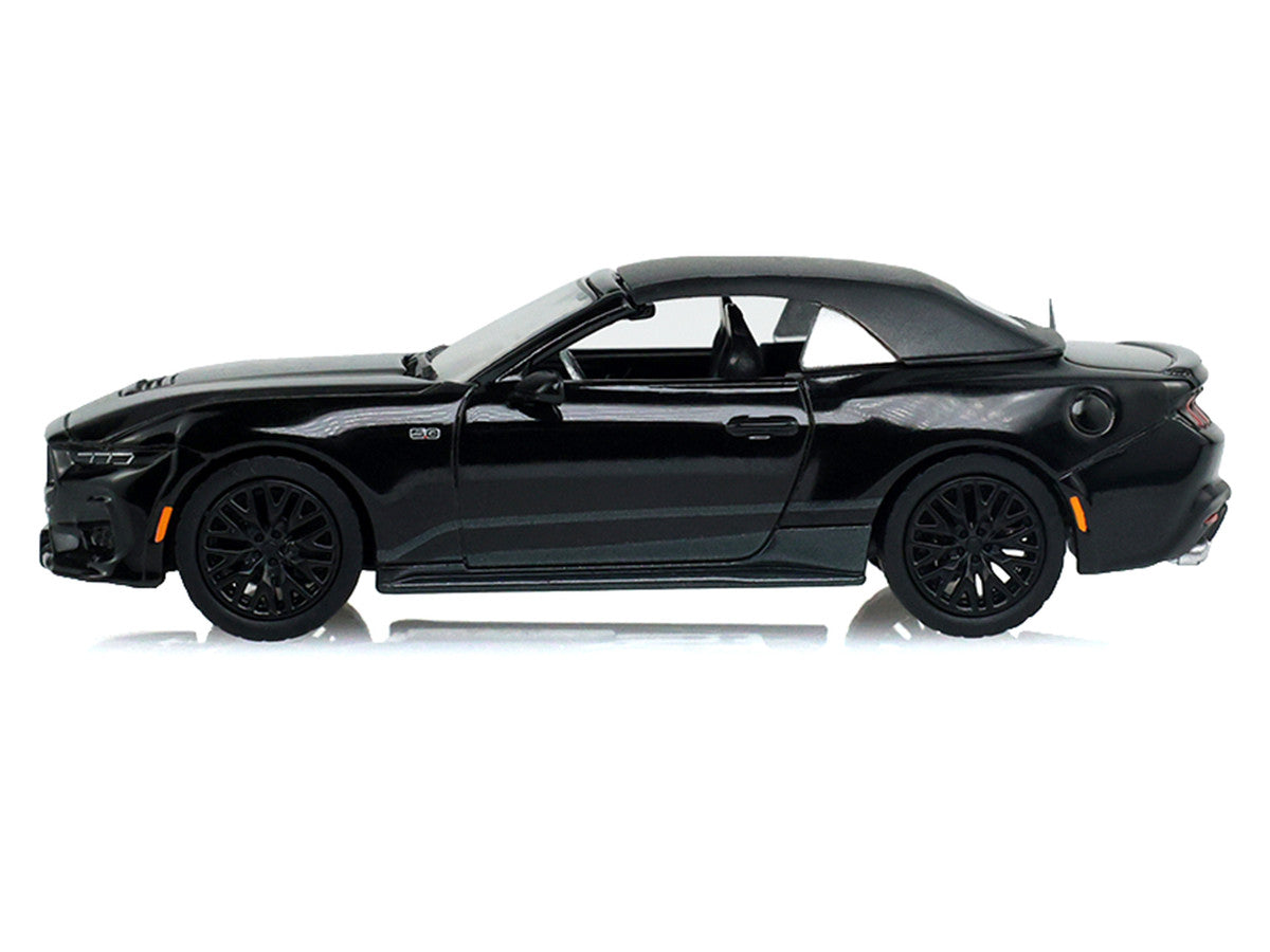2024 Ford Mustang GT Convertible Black "Black Bandit" Series 31 1/64 Diecast Model Car by Greenlight-0