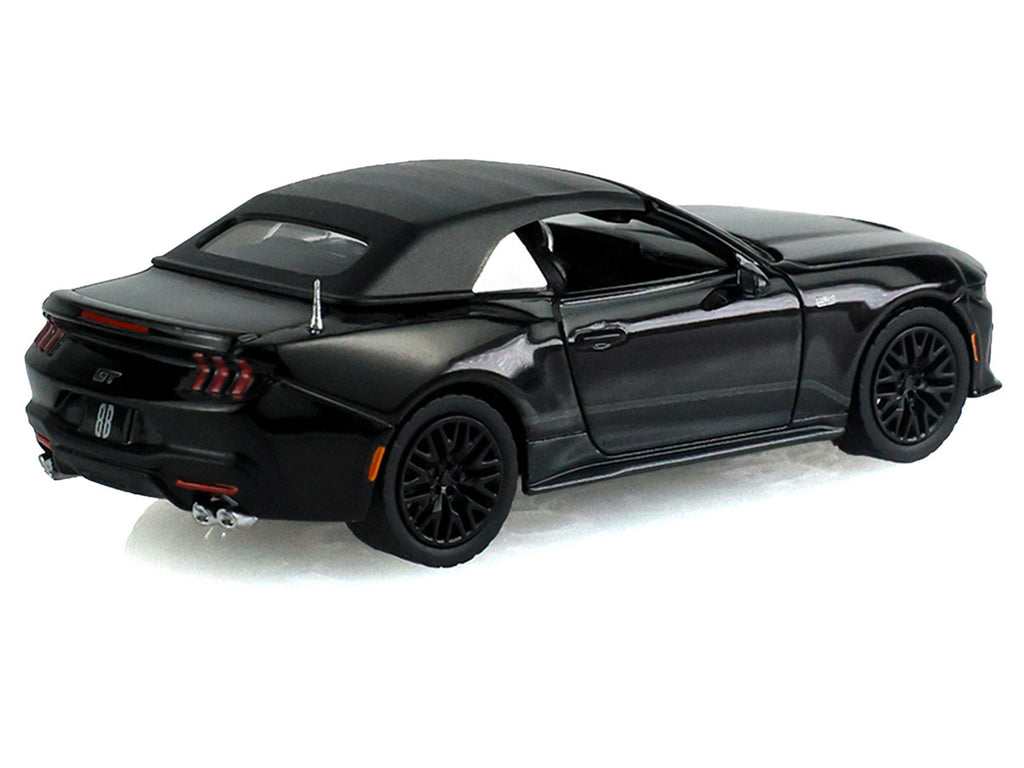 2024 Ford Mustang GT Convertible Black "Black Bandit" Series 31 1/64 Diecast Model Car by Greenlight-1
