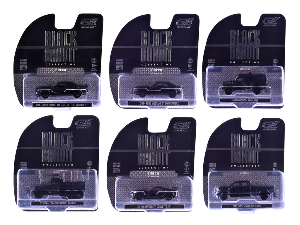 "Black Bandit" Series 31 6 piece Set 1/64 Diecast Model Cars by Greenlight-0