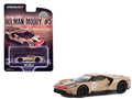 2022 Ford GT Heritage Edition #5 Holman-Moody "1966 24 Hours of Le Mans Ford 1-2-3 Sweep Tribute" Gold Metallic with Red Accents "Hobby Exclusive" Series 1/64 Diecast Model Car by Greenlight-0