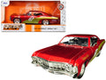1967 Chevrolet Impala SS #67 "Golden Ruby" Red with Gold Stripes "Bigtime Muscle" 1/24 Diecast Model Car by Jada-0