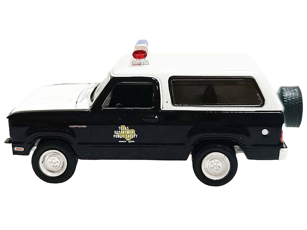 1978 Dodge Ramcharger Police Vehicle "Texas Department of Public Safety Highway Patrol" Black with White Hood and Top "Hobby Exclusive" Series 1/64 Diecast Model Car by Greenlight-1