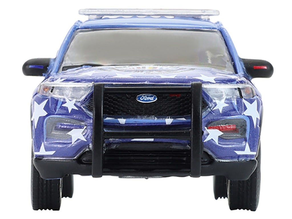2022 Ford Police Interceptor Utility "Miami Police Department Hispanic Heritage Month" Blue with Graphics "Hobby Exclusive" Series 1/64 Diecast Model Car by Greenlight-2