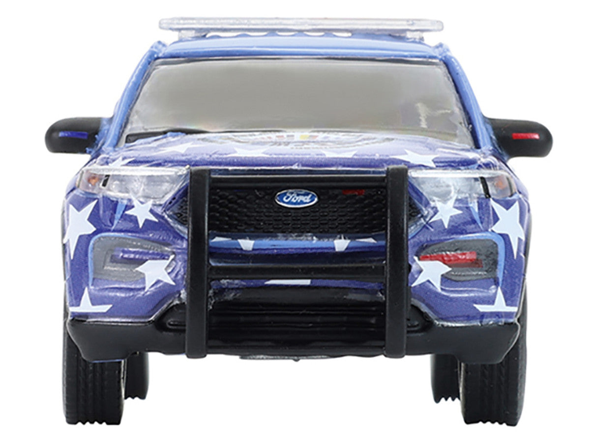 2022 Ford Police Interceptor Utility "Miami Police Department Hispanic Heritage Month" Blue with Graphics "Hobby Exclusive" Series 1/64 Diecast Model Car by Greenlight-2