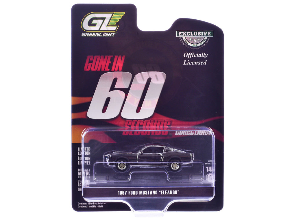1967 Ford Mustang "Eleanor" Silver Chrome Edition "Gone in Sixty Seconds" (2000) Movie "Hobby Exclusive" Series 1/64 Diecast Model Car by Greenlight-2