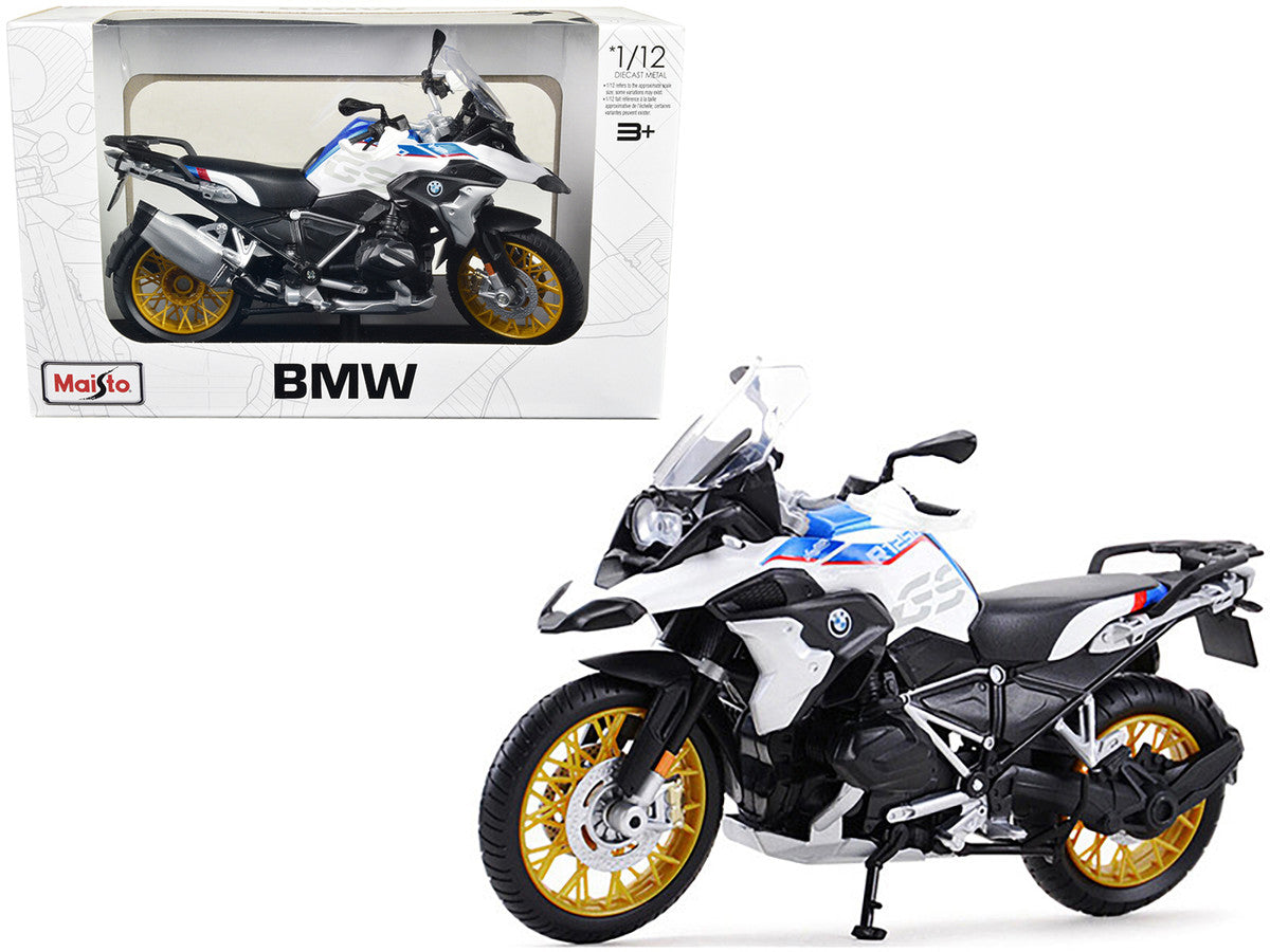 Maisto 1:12 BMW R1250 GS White / Blue/Red Stripes — product image 1