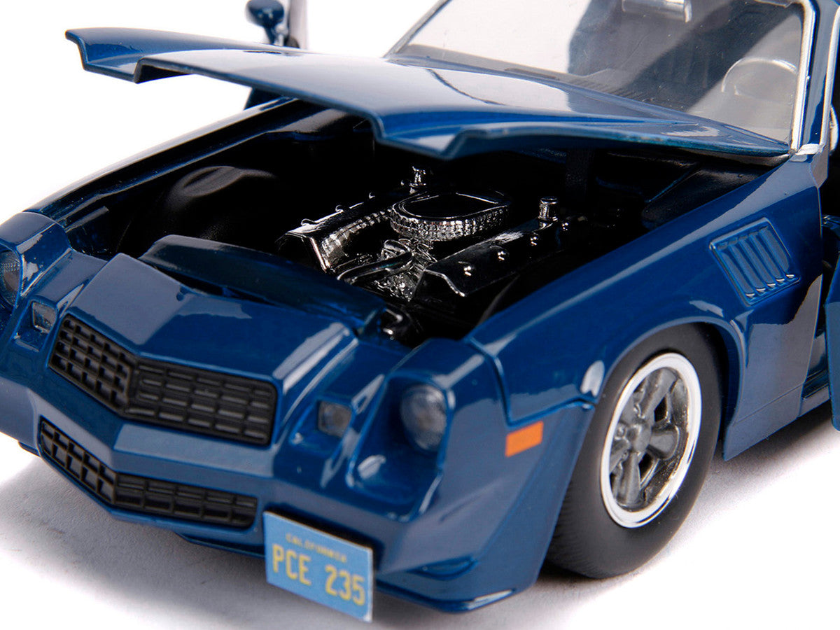 Billy's Chevrolet Camaro Z28 Dark Blue with Collectible Coin "Stranger Things" (2016) TV Series 1/24 Diecast Model Car by Jada-0