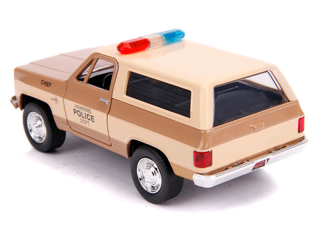 Hopper's Chevrolet Blazer "Hawkins Police Dept." "Stranger Things" (2016) TV Series "Hollywood Rides" 1/32 Diecast Model Car by Jada-1