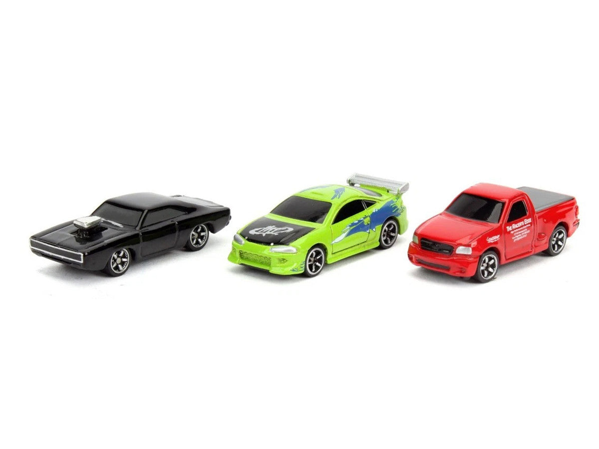 "Fast & Furious 25th Anniversary" 3 piece Set #1 "Nano Hollywood Rides" Diecast Model Cars by Jada-1