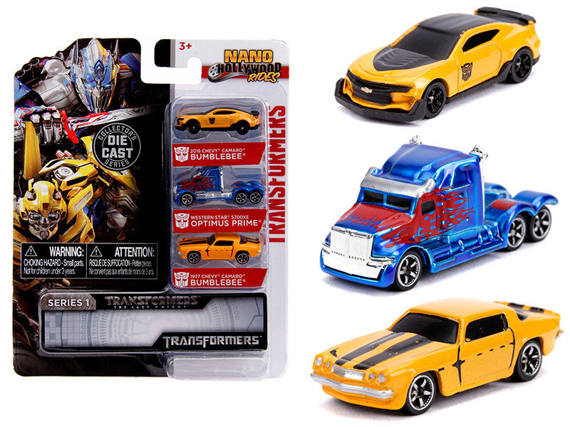 Jada Transformers Nano Hollywood Rides, 3-Piece Set | Series 1
