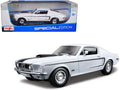 1968 Ford Mustang CJ Cobra Jet White 1/18 Diecast Model Car by Maisto-0