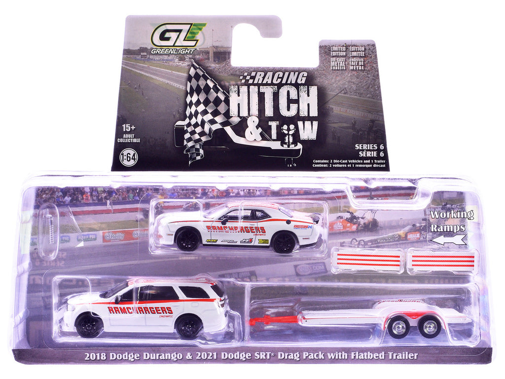 "Racing Hitch & Tow" Series #6 Set of 3 pieces 1/64 Diecast Model Cars by Greenlight-3
