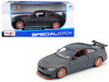 BMW M4 GTS Gray with Carbon Top and Orange Wheels 1/24 Diecast Model Car by Maisto-0
