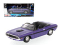 1970 Dodge Challenger R/T Convertible Purple 1/24 Diecast Model Car by Maisto-0