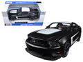 2012 Ford Mustang Boss 302 Matt Black and White 1/24 Diecast Model Car by Maisto-0