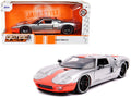 2005 Ford GT Silver with Orange Stripe "Bigtime Muscle" 1/24 Diecast Model Car by Jada-0