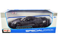 2020 Chevrolet Corvette Stingray C8 Dark Gray Metallic with Racing Stripes 1/18 Diecast Model Car by Maisto-0