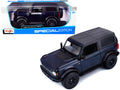 2021 Ford Bronco Wildtrak Dark Blue Metallic with Dark Gray Top "Special Edition" 1/18 Diecast Model Car by Maisto-0