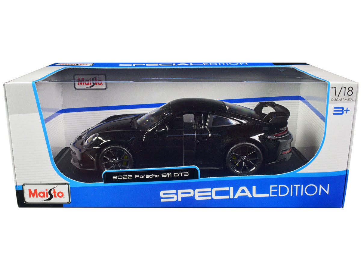 Maisto 1:18 2022 Porsche 911 GT3 Black Metallic — product image 3