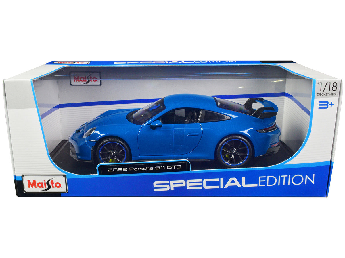 Maisto 1:18 2022 Porsche 911 GT3 Blue — product image 3