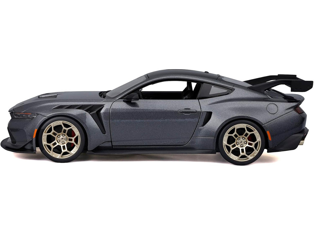 2025 Ford Mustang GTD Dark Gray Metallic with Black Top "Special Edition" Series 1/18 Diecast Model Car by Maisto-2