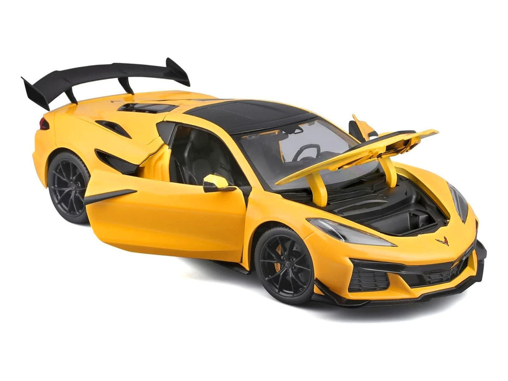 Chevrolet Corvette ZR1 Coupe Yellow with Carbon Top "Special Edition" Series 1/18 Diecast Model Car by Maisto-1