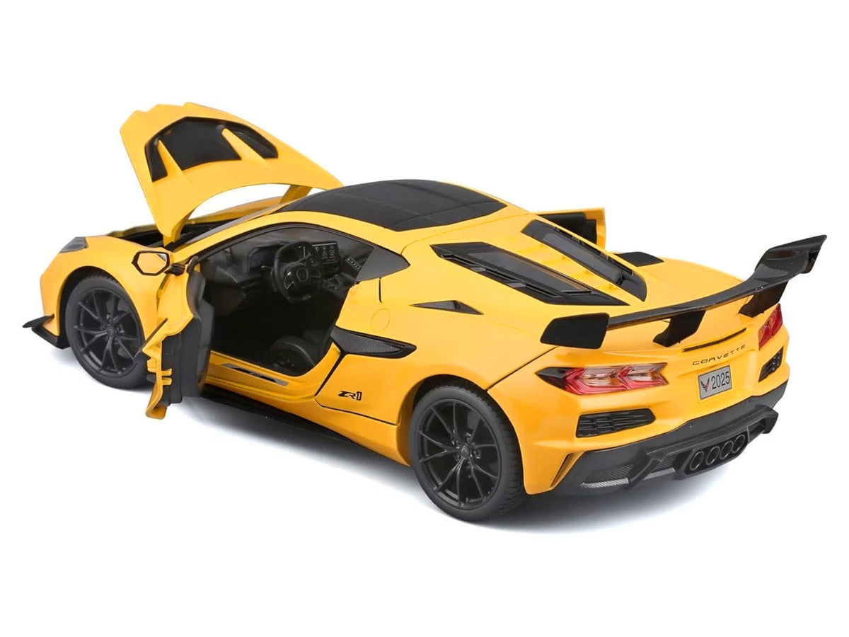 Chevrolet Corvette ZR1 Coupe Yellow with Carbon Top "Special Edition" Series 1/18 Diecast Model Car by Maisto-2