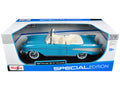1957 Chevrolet Bel Air Convertible Blue with White Interior "Special Edition" Series 1/18 Diecast Model Car by Maisto-0