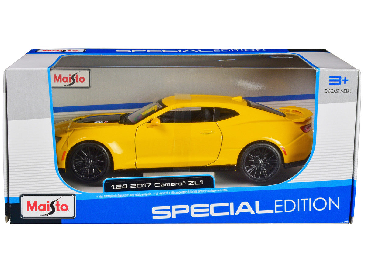 2017 Chevrolet Camaro ZL1 Yellow Metallic "Special Edition" 1/24 Diecast Model Car by Maisto-1