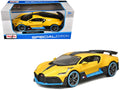 Bugatti Divo Yellow Metallic with Carbon and Blue Accents "Special Edition" 1/24 Diecast Model Car by Maisto-0