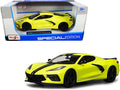 2020 Chevrolet Corvette Stingray Z51 Coupe Yellow with Black Stripes 1/24 Diecast Model Car by Maisto-0