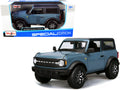 2021 Ford Bronco Badlands Blue with Black Top "Special Edition" 1/24 Diecast Model Car by Maisto-0