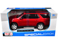 2021 Chevrolet Tahoe Red Metallic with Sunroof 1/24 Diecast Model Car by Maisto-0
