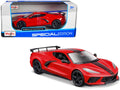 2020 Chevrolet Corvette Stingray Coupe Red with Black Stripes "Special Edition" Series 1/24 Diecast Model Car by Maisto-0